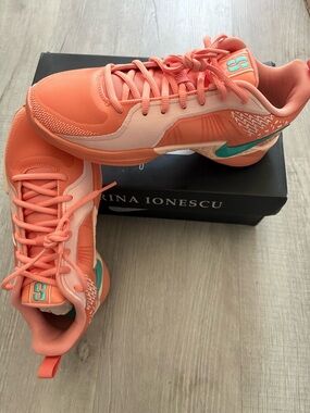 Nike Women's Coral-Teal Low-Top Athletic Shoes